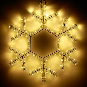 Фигура снежинка ARD-SNOWFLAKE-M7-450x375-108LED   Warm 230V, 6.5W Ardecoled, IP65 Arlight (025315)