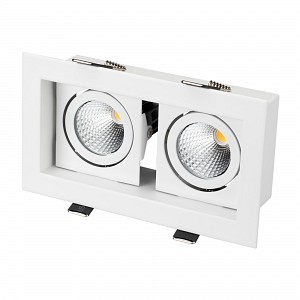 Светильник CL-KARDAN-S180x102-2x9W Day (WH, 38 deg) (ARL, IP20 Металл, 3 года) Arlight (024138)