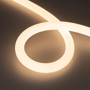 Лента герметичная MOONLIGHT-SIDE-FP-X1088-D25mm 24V Warm3000 20 W/m, IP65, 5m, wire x1, вывод кабеля боковой Arlight (038868)