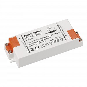 Блок питания ARJ-KE40600A (24W, 600mA, PFC) (ARL, IP20 Пластик, 5 лет) Arlight (021382)
