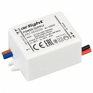 Блок питания ARJ-KE40200 (8W, 200mA, PFC) (ARL, IP44 Пластик, 5 лет) Arlight (028395)