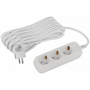 UDL-16-3100-E Удлинитель электрический ЭРА UDL-16-3100-E Greenline 3 розетки с заземлением 10м ПВС 3x1мм2