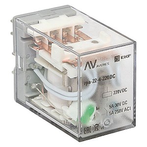 Реле промежуточное RPA 22/4 5A 220В DC EKF AVERES (rpa-22-4-220DC)
