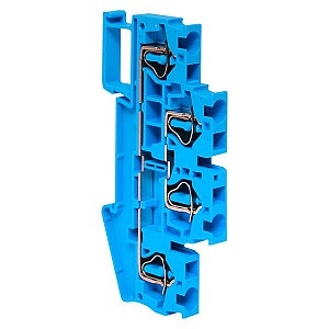 Клемма пружинная двухуровневая ST 4 мм2 4 вывода синяя EKF (plc-jxb-st-4-4-2-blue)