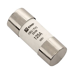 Вставка плавкая цилиндрическая ПВЦ 22х58 125А EKF (pvc-22x58-125)