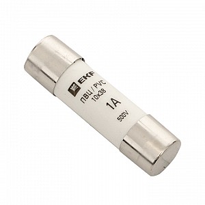 Вставка плавкая цилиндрическая ПВЦ 10х38 1А EKF (pvc-10x38-1)