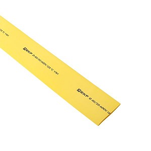Трубка термоусаживаемая ТУТ нг 40/20 желтая в отрезках по 1м PROxima EKF (tut-40-y-1m)