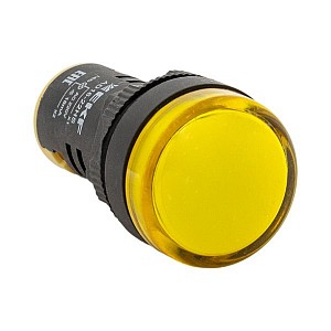 Лампа AD16-22HS LED матрица 22мм жёлтый EKF (ledm-ad16-o)