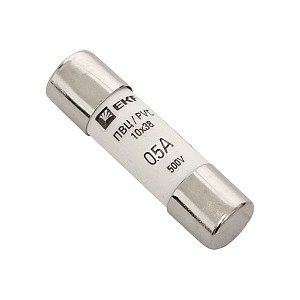 Вставка плавкая цилиндрическая ПВЦ 10х38 05А EKF (pvc-10x38-0,5)