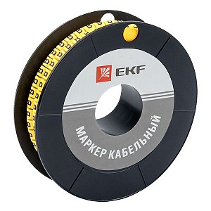 Маркер кабельный 6.0кв.мм B (350ед) (ЕС-3) EKF (plc-KM-6-B)