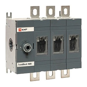 Рубильник 160A 3P без рукоятки управления TwinBlock EKF (tb-s-160-3p)