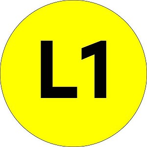Наклейка L1 d=20мм PROxima EKF (an-2-15)