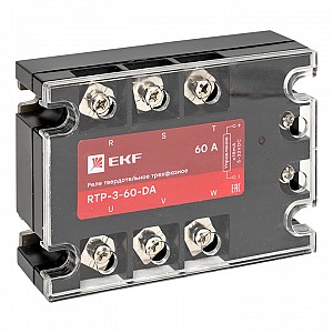 Реле твердотельное трехфазное RTP-60-DA PROxima EKF (rtp-3-60-da)