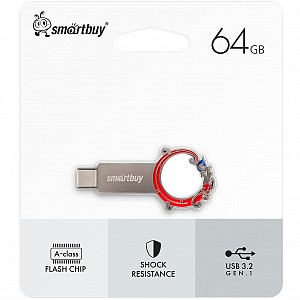 USB 3.0/3.1 накопитель Smartbuy 064 ГБ серия MSN Дракон Dual Type-C/Type-A (SB64GB3MSN)