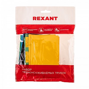 Набор термоусаживаемых трубок №24 ТУТ нг-LS (2:1)-50/25 (упак. 21шт) REXANT