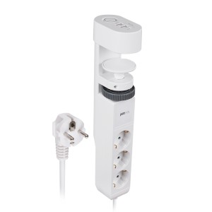 Удлинители бытовые с заземлением и выключателем / Удлинитель JAZZway ETD-03U-150-wh (3 x 1,5) заземл., выкл. (5059535)