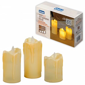 СВЕЧИ СВЕТОДИОДНЫЕ Uniel ULD-F063 WW CANDLE SET3