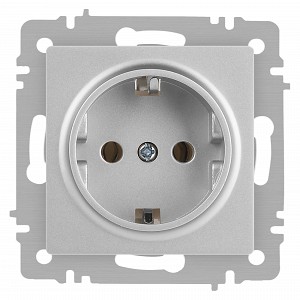6-202-03 Розетка Intro Accent 6-202-03 2P+E Schuko 16А-250В IP20 СУ AL/CU алюминий