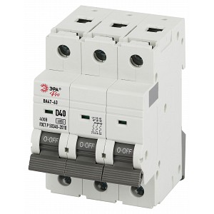 VA63-3P40D6 Автоматический выключатель ЭРА PRO VA63-3P40D6 ВА47-63 3P 40А кривая D 6кА
