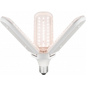 ФИТО-30W-PFR-E27-GR  Фитолампа для растений светодиодная ЭРА GREEN LINE ФИТО-30W-PFR-E27-GR 3-х лепестковая полного спектра 30 Вт Е27