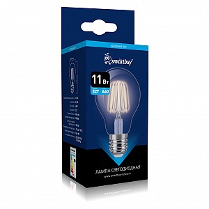 Светодиодная (LED) Лампа FIL Smartbuy-A60-11Вт/6500К/E27 (SBL-A60F-11-65K-E27)