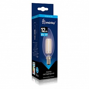 Светодиодная (LED) Лампа FIL Smartbuy-C37-12Вт/6500К/E14 (SBL-C37F-12-65K-E14)