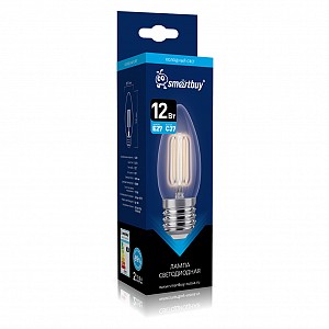 Светодиодная (LED) Лампа FIL Smartbuy-C37-12Вт/6500К/E27 (SBL-C37F-12-65K-E27)
