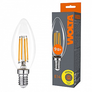 Светодиодная лампа WOLTA FILAMENT WF-C35-9W3KE14 9Вт 3000K Е14