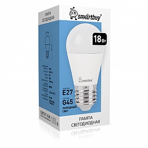 Светодиодная (LED) Лампа Smartbuy-G45-18W/6000/E27 (SBL-G45-18-60K-E27
