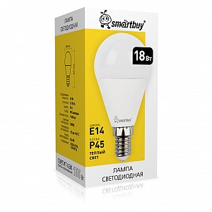 Светодиодная (LED) Лампа Smartbuy-P45-18W/3000/E14 (SBL-P45-18-30K-E14)