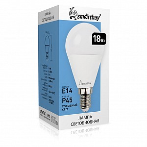 Светодиодная (LED) Лампа Smartbuy-P45-18W/6000/E14 (SBL-P45-18-60K-E14)