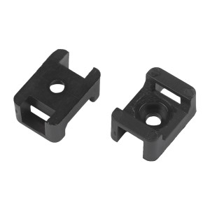 NO-225-306  Площадка монтажная ЭРА NO-225-306 22х16 мм чёрная М4 под хомуты шириной до 10 мм 50 шт