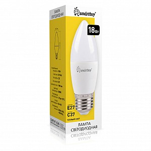 Светодиодная (LED) Лампа Smartbuy-C37-18W/3000 (SBL-C37-18-30K-E27)
