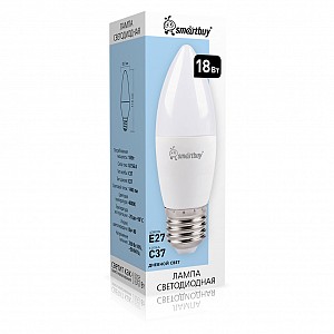 Светодиодная (LED) Лампа Smartbuy-C37-18W/4000 (SBL-C37-18-40K-E27)