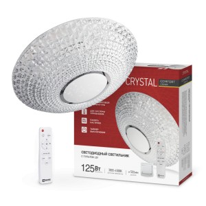 Светильник светодиодный COMFORT CRYSTAL 125Вт 230В 3000-6500K 10000Лм 500x115мм с пультом ДУ IN HOME