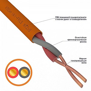 Кабель огнестойкий КПСнг(А)-FRLS 1x2x0,35мм², бухта 200м REXANT