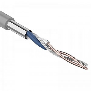 Кабель витая пара F/UTP, CAT 5e, PVC, 1PR, 24AWG, внутренний, однопроволочный, серый, 305м REXANT