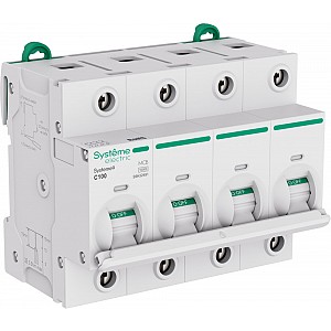 Выключатель автоматический (АВ) 27мм C 100A 4P 10 kA 400В Systeme9 Systeme (Schneider) (S9H32491)