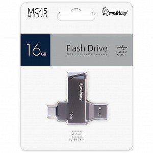 USB 3.0/3.1 накопитель Smartbuy 016 ГБ серия MC45 Phantom Dual Type-C/Type-A (SB16GBMC45)