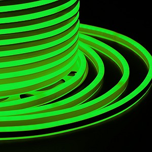 Гибкий неон 8х16мм односторонний 120 LED/м ЗЕЛЕНЫЙ 230В бухта 100м (с комплектом подключения) NEON-NIGHT