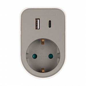 Адаптеры / Адаптер JAZZway AD-1GAC-gy USB, заземл. (5064003)
