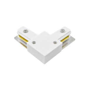 Аксессуары для трековых систем PTR / PTR CL-WH Коннектор белый L-обр. Jazzway (5010840)