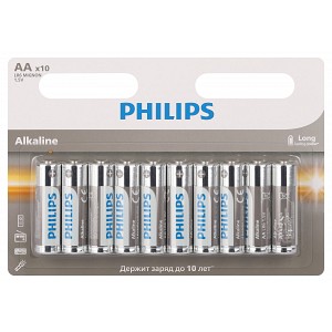 LR6A10B/51  Батарейки Philips LR6A10B/51 АА алкалиновые 1,5v 10 шт. LR6-10BL Entry