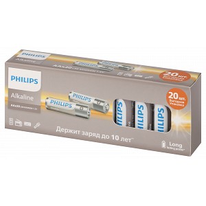 LR6A20BX/51 Батарейки Philips LR6A20BX/51 АА алкалиновые 1,5v 20 шт. LR6-20BL Entry