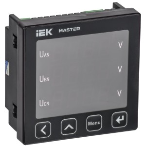 Вольтметр цифровой щитовой трехфазный RS-485 96х96 LED MASTER IEK