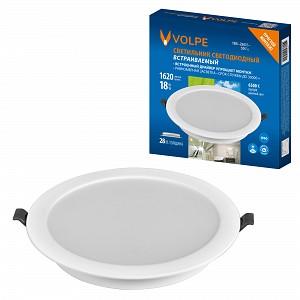 Светильники встраиваемые Volpe ULM-Q237 18W/6500K WHITE