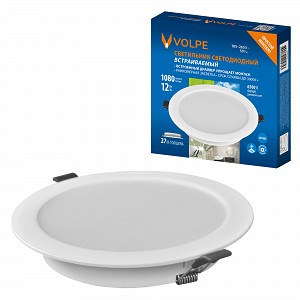 Светильники встраиваемые Volpe ULM-Q237 12W/6500K WHITE