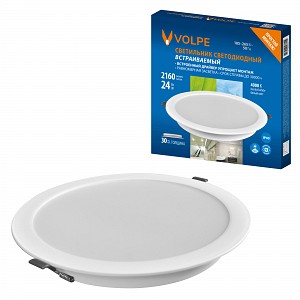 Светильники встраиваемые Volpe ULM-Q237 24W/4000K WHITE