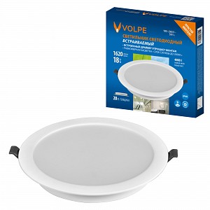 Светильники встраиваемые Volpe ULM-Q237 18W/4000K WHITE