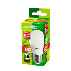PLED- ECO-G45 5w E27 4000K 400Lm 230V/50Hz Jazzway